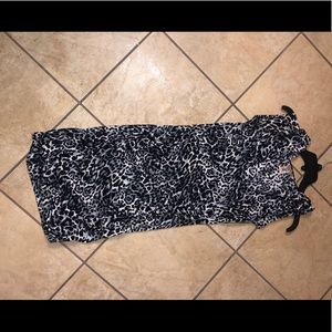 This is a cheetah print maxi dress.